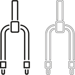 bike suspension fork vector illustration