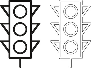  traffic light vector illustration