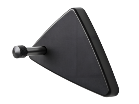 Black triangle wall hook isolated on transparent background - Powered by Adobe