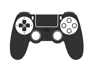 Flat black video game controller