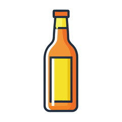 Stylized orange and yellow beverage bottle icon
