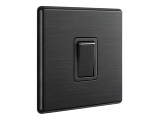 Black light switch isolated on transparent background