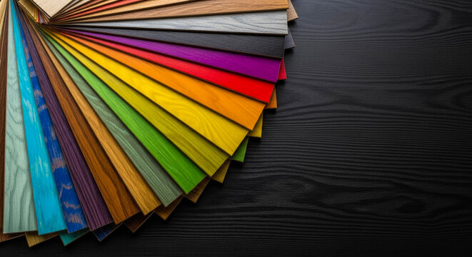 Fan of Colorful Patterned Paper