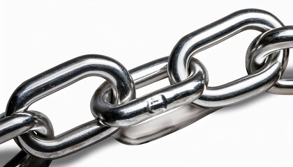 Obraz premium Silver Metallic Chain Link On Transparent Background