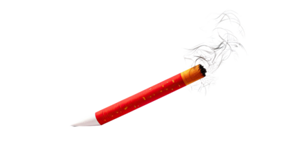 No Smoking Sign with Cigarette Isolated on White Background for Health Awareness and Prohibition Concept