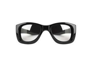 Fototapeta premium Dark-colored 3D glasses for movies isolated on transparent background