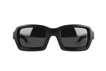 Black stereoscopic 3D glasses isolated on transparent background