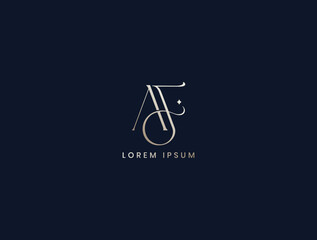 AF letter luxury monogram logo design, af lettermark, fa business brand logo