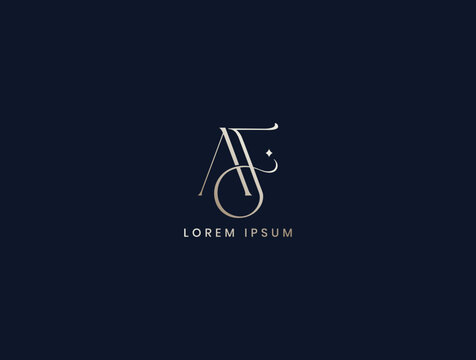 AF letter luxury monogram logo design, af lettermark, fa business brand logo