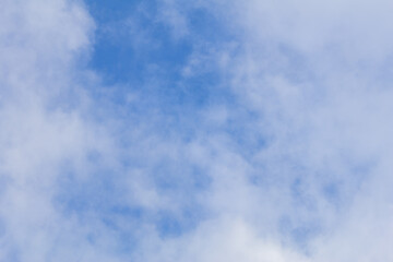 Soft Blue Sky with Wispy White Clouds – Serene Natural Background