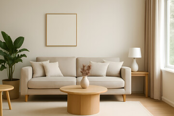 Cozy living room zoom background design for online meeting and virtual work setup
