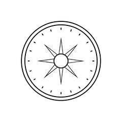 Simple compass rose illustration