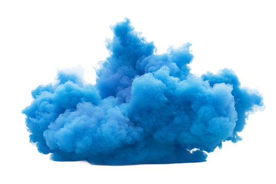 Mystic blue vapor twisting upward isolated on transparent background - Powered by Adobe