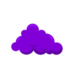 Cartoon Purple Cloud Illustration