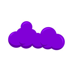 Cartoon Purple Cloud Illustration