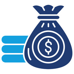 Finance Flat Blue Icon
