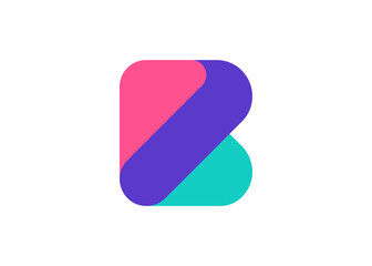 Abstract Letter B Logo. Flat Vector Logo Design Template Element.