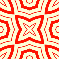 Oval, lozenge, star shapes pattern. Ethnic seamless ornament. Embroidery background. Simple wallpaper. Linear motif. Geometrical backdrop. Digital paper. Web designing. Textile print. Vector abstract.