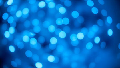Blue Winter Holiday Lights Background