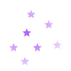 Purple Star Transparant Decoration