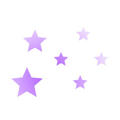 Purple Star Transparant Decoration