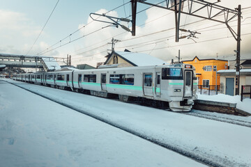 Obraz premium train on the railway station