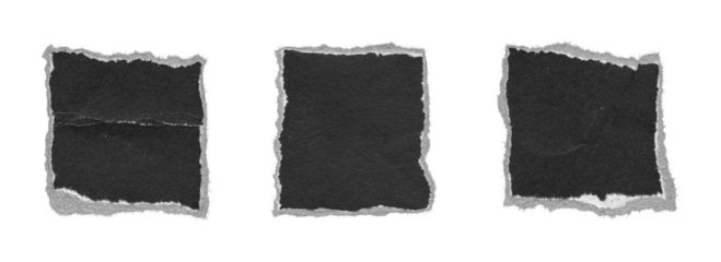 magazine cutout paper squares collection for design overlays, transparent png
