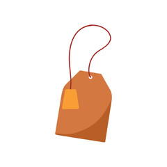 A colorful dry tea bag vector art illustration