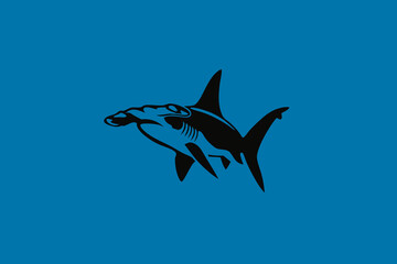 vector illustration of a silhouette of a dolphin