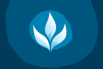 vector illustration of an abstract green leaf