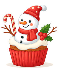 Frosty Snowman Cupcake