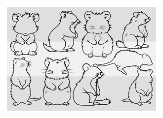 Quokka Silhouette, Quokka Svg, Animal, Australian Wildlife clipart, quokka outline, quokka cute Svg, Quokka Png, Quokka Svg Images,
