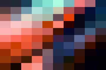 Moody Pixelated Abstract with Reds, Blues, and Blacks