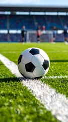 Soccer Ball on Soccer Field.
