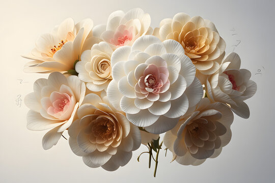 Beautiful bouquet of roses for a wedding day