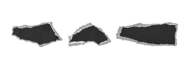 paper collage torn shapes collection for design overlays, transparent png
