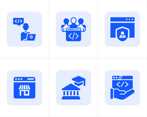 set of website icon vector design, icon, web, set, symbol, vector, button, business, sign, icons, internet, illustration, design, website, glossy, blue, icon set, phone, home, buttons, email, shop