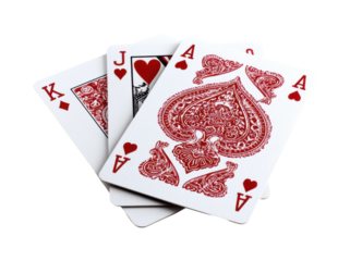 Playing cards game action in a cozy room PNG, isolated on transparent background