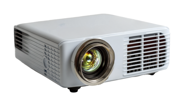 Projector setup for business meeting office technology PNG, isolated on transparent background