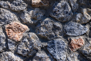Sea-washed stones on Mediterranean shore