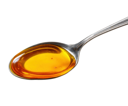 Pouring honey on spoon kitchen food PNG, isolated on transparent background