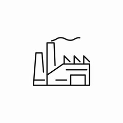 factory building with smoke icon sign vector