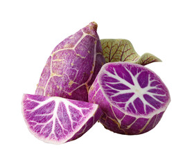 Naklejka premium Harvesting purple yam farm market food outdoors PNG, isolated on transparent background