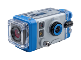 Action camera for adventure filming in locations PNG, isolated on transparent background