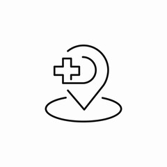 Obraz premium medical location pin icon sign vector