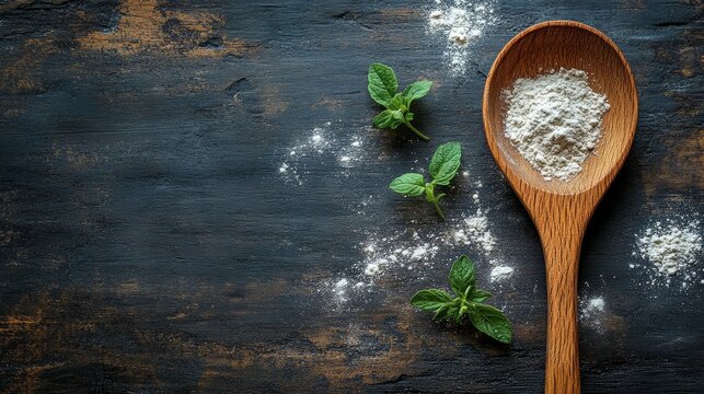 Wooden Spoon: A rustic spoon with traces of flour or ingredients, symbolizing cooking or baking. --ar 16:9 --stylize 750 --v 6.1 Job ID: 86be3838-0ce9-4666-8661-8aa09201fbe6