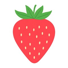 Fototapeta premium Cartoon strawberry illustration