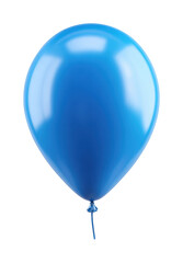 Bright blue balloon floating in open air scene PNG, isolated on transparent background