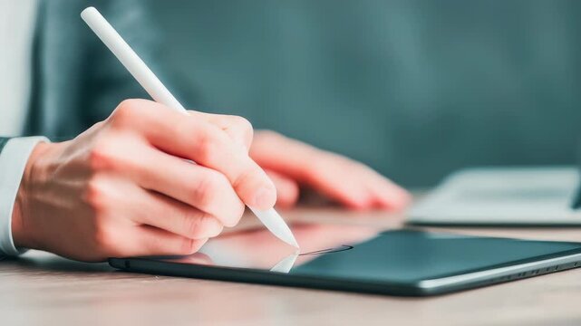 Creating an electronic signature on a digital tablet for a paperless workflow