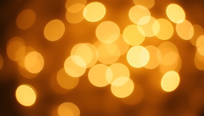 Obraz premium Warm golden bokeh lights create a soft and blurry background effect